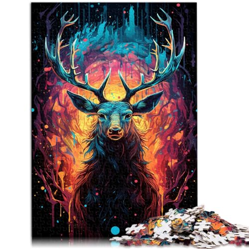 Puzzle für Erwachsene, 1000 Teile, Elch, schwieriges Puzzle, jedes Teil ist einzigartig – herausforderndes Familienspiel, 26x38cm, für 14-Jährige von SYUNFEI