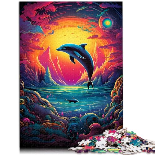 1000-teiliges Puzzle für Erwachsene, Delfin, Lernspiele für Zuhause, DIY-Spielzeug, einzigartige Geburtstags, 19,7 x 29,5 Zoll, von SYUNFEI