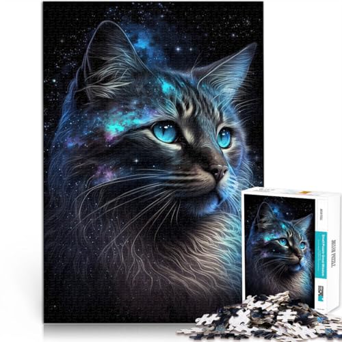 Puzzles für Erwachsene und Teenager, Farbillustration eines bösen Totenkopfs, Puzzle 1000 Teile, 50 x 75 cm, Holzbrettpuzzles für Erwachsene und Kinder, Heimdekorationspuzzle von SYUNFEI