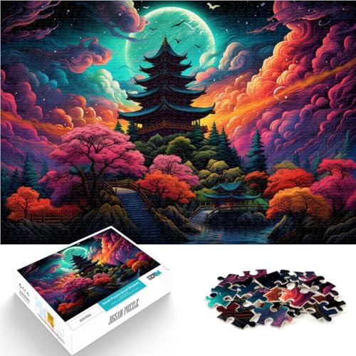 2000-teiliges Puzzle für Erwachsene, Farbpagode, Lernspiele für Zuhause, DIY-Spielzeug, tolle Geschenke und Spielzeuge, 27,56 x 39,37 Zoll, für Teenager ab 14 Jahren von SYUNFEI