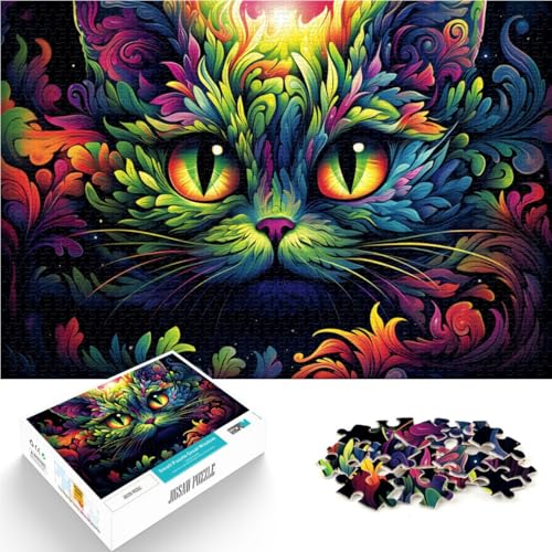 1000-teiliges Puzzle für Erwachsene, Bunte Katzen, Lernspiele für Zuhause, DIY-Spielzeug, Geschenke für Freunde und Familie,38x52cm, für Teenager ab 14 Jahren von SYUNFEI