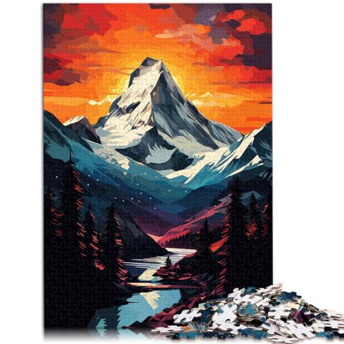 2000-teiliges Puzzle für Erwachsene, Pop-Art-Berge, Spielzeug, Denkspiel, anspruchsvolles Puzzlespiel und Familienspiel, 27,56 x 39,37 Zoll von SYUNFEI