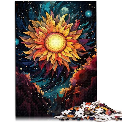 Puzzle für Erwachsene, 1000 Teile, Sonnenblumen unter Sonnenuntergang, Spielzeug, Denkspiel, Lernspiel für Geburtstag, Weihnachten, 10,27 Zoll x 14,96 Zoll von SYUNFEI