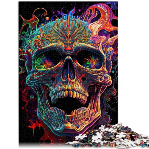 Puzzle für Erwachsene, 1000 Teile, Trippy Laughing Skull Toy, Denkspiel, Geeignet als Schreibtischdekoration, 10,27 x 14,96 Zoll, für Jugendliche ab 14 Jahren von SYUNFEI