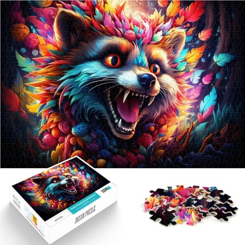 Puzzle für Erwachsene, 2000 Teile, buntes Waschbär-Spielzeug, Denkspiel, Weihnachtswunschliste mit Weihnachtsmann, 27,56 x 39,37 Zoll, für Teenager ab 14 Jahren von SYUNFEI