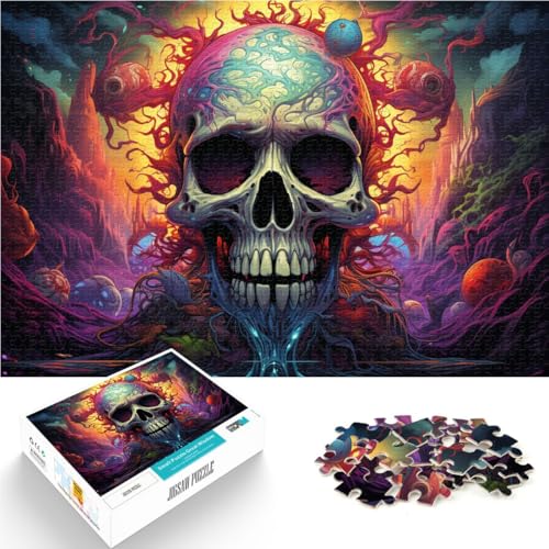 Puzzle für Erwachsene, 1000 Teile, buntes Totenkopf-Spiel, Spielzeug, tolle Geschenke und Spielzeuge, 26x38cm, für Teenager ab 14 Jahren von SYUNFEI