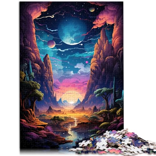 Puzzles für Fantasielandschaften, Puzzles 1000 Teile, 50 x 75 cm, Holzbrettpuzzles für Erwachsene und Kinder ab 14 Jahren, Familienspiele, Weihnachts- und Geburtstagsgeschenke von SYUNFEI