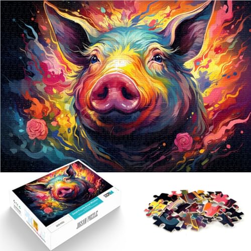 1000-teiliges Puzzle für Erwachsene, farbenfrohe Fantasie-Schweinekunst, Lernspielzeug, perfekte Dekoration, 50 x 75 cm, geeignet für Jugendliche ab 14 Jahren 1000-teiliges Puzzle für Erwachsene, farbenfrohe Fantasie-Schweinekunst, Lernspielzeug, perfekte Dekoration, 50 x 75 cm, geeignet für Jugendliche ab 14 Jahren von SYUNFEI