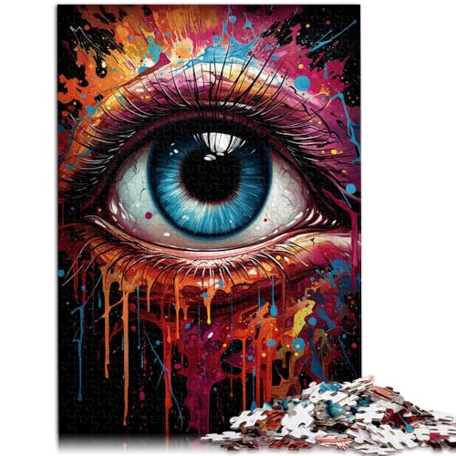 Puzzles für Kinder, Augen ausmalen, 1000-teiliges Puzzlespiel, 14,96 x 20,47 Zoll, Papppuzzles für Erwachsene und Kinder ab 14 Jahren, Stressabbau, schwierige Herausforderung von SYUNFEI