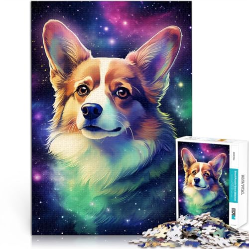Puzzle 2000 Teile für Erwachsene, Cosmic Corgi Puzzle, Lernspiele, gutes Geschenk für die ganze Familie, 27,56 x 39,37 Zoll, für Teenager ab 14 Jahren von SYUNFEI