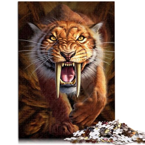 Puzzle 2000 Teile für Erwachsene, Säbelzahntiger-Denkspiel, Spaß für zu Hause, Geburtstagsgeschenk, Reisegeschenk, 27,56 x 39,37 Zoll von SYUNFEI