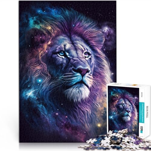 Puzzle 1000 Teile für Erwachsene Space Lion Denkspiel Jedes Teil ist einzigartig - Herausforderndes Familienspaßspiel 14,96 Zoll x 20,47 Zoll von SYUNFEI