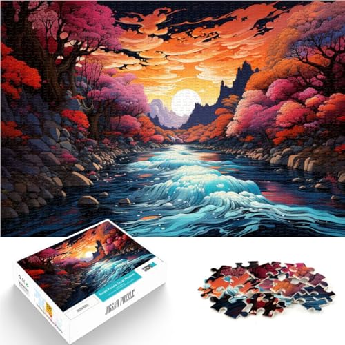 Puzzle 2000 Teile für Erwachsene, farbenfrohe Flusskunst als Geburtstagsgeschenk, Wanddekoration, 70 x 100 cm, für Teenager ab 14 Jahren Puzzle 2000 Teile für Erwachsene, farbenfrohe Flusskunst als Geburtstagsgeschenk, Wanddekoration, 70 x 100 cm, für Teenager ab 14 Jahren von SYUNFEI