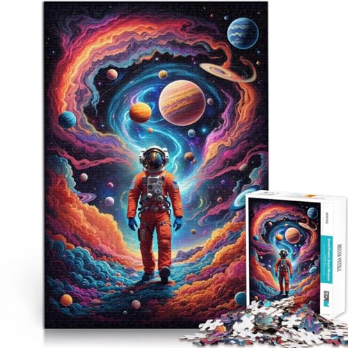 1000-teiliges Puzzle für Erwachsene, schönes Astronauten-Puzzle, Lernspiele, Lernspiel für Geburtstag, Weihnachten,38x52cm, für 14-Jährige von SYUNFEI