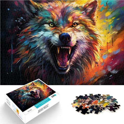 Puzzle für Erwachsene, 1000 Teile, Kojote-Puzzlespiel, 19,7 x 29,5 Zoll, Familienspiel, Stressabbau, schwieriges Herausforderungspuzzle von SYUNFEI