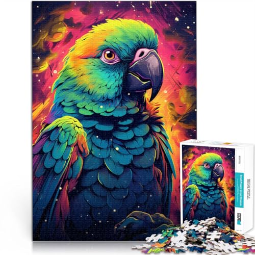 Puzzle 2000 Teile für Erwachsene, Papageien-Weltraum-Puzzle, anspruchsvoll zu vervollständigen, Aber lustig und humorvoll, 27,56 Zoll x 39,37 Zoll, für 14-Jährige von SYUNFEI