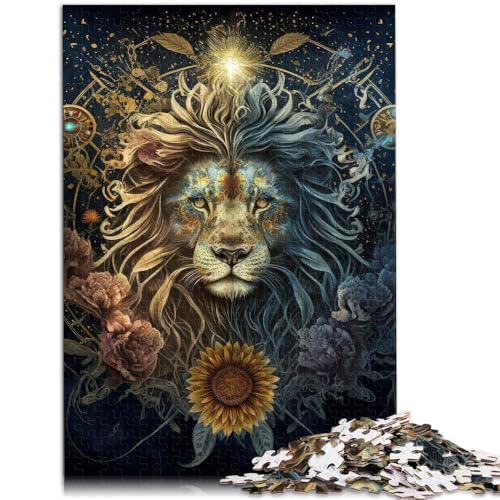 Puzzle 1000 Teile für Erwachsene, Sonnenblumen-Stolz-Löwe, Lernpuzzle, Familienspiel, lustige Puzzles, 10,27 Zoll x 14,96 Zoll, für 14-Jährige Puzzle 1000 Teile für Erwachsene, Sonnenblumen-Stolz-Löwe, Lernpuzzle, Familienspiel, lustige Puzzles, 10,27 Zoll x 14,96 Zoll, für 14-Jährige von SYUNFEI