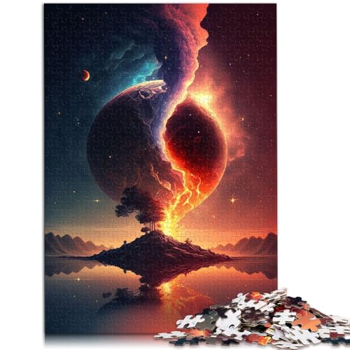 Puzzle für Erwachsene, 1000 Teile, Sonnenuntergangs-Fantasie, Heimdekoration, Puzzle, geeignet für Paare, 50 x 75 cm, für Jugendliche ab 14 Jahren von SYUNFEI