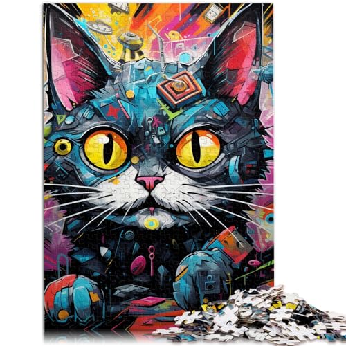 1000-teiliges Puzzle für Erwachsene, Tier- und Katzen-Puzzle, Lernspiel für Geburtstag, Weihnachten,50x75cm, für 14-Jährige von SYUNFEI