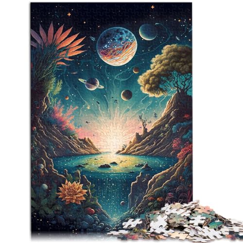Puzzle für Erwachsene, 1000 Teile, verrückte Weltraumlandschaft, Familienunterhaltungsspielzeug, Weihnachtspuzzlegeschenke, 10,27 x 14,96 Zoll, für Teenager ab 14 Jahren von SYUNFEI