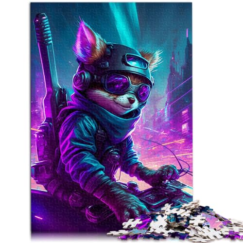 1000-teiliges Puzzle für Erwachsene, süßes Streifenhörnchen-Spiel, Spielzeug, Lernspiel für Geburtstag, Weihnachten,38x52cm, für 14-Jährige von SYUNFEI