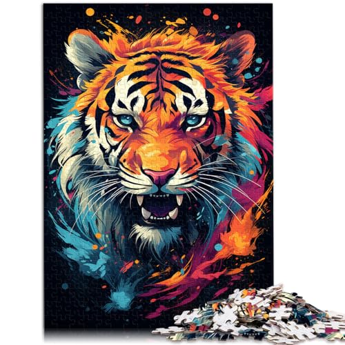Puzzle 1000 Teile für Erwachsene Wütender bunter Tiger Cartoon-Puzzle 14,96 Zoll x 20,47 Zoll Weihnachts Geschenke Puzzle 1000 Teile für Erwachsene Wütender bunter Tiger Cartoon-Puzzle 14,96 Zoll x 20,47 Zoll Weihnachts Geschenke von SYUNFEI