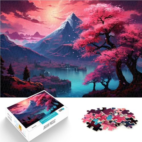 1000-teiliges Puzzle für Erwachsene, blühende Bäume, japanische Berge, anspruchsvolles, schwieriges Puzzle, 50 x 75 cm 1000-teiliges Puzzle für Erwachsene, blühende Bäume, japanische Berge, anspruchsvolles, schwieriges Puzzle, 50 x 75 cm von SYUNFEI