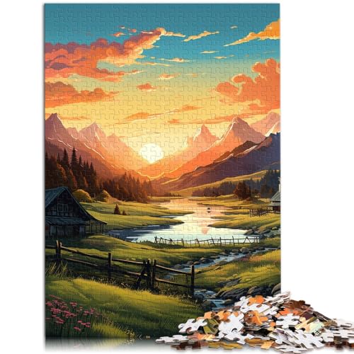 Puzzles für den Sonnenuntergang auf dem Land, 1000 Teile, Puzzle für Erwachsene, 14,96 x 20,47 Zoll, Papppuzzles für Kinder ab 14 Jahren, entspannendes, intellektuelles Lernspielzeug Puzzles für den Sonnenuntergang auf dem Land, 1000 Teile, Puzzle für Erwachsene, 14,96 x 20,47 Zoll, Papppuzzles für Kinder ab 14 Jahren, entspannendes, intellektuelles Lernspielzeug von SYUNFEI
