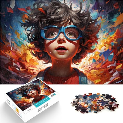 Puzzles für farbige Jungen, 1000 Teile Puzzle für Erwachsene, 50 x 75 cm, Holzbrettpuzzles, Puzzles für 14-Jährige, Spaß für zu Hause, Geburtstagsgeschenk, Reisegeschenk von SYUNFEI