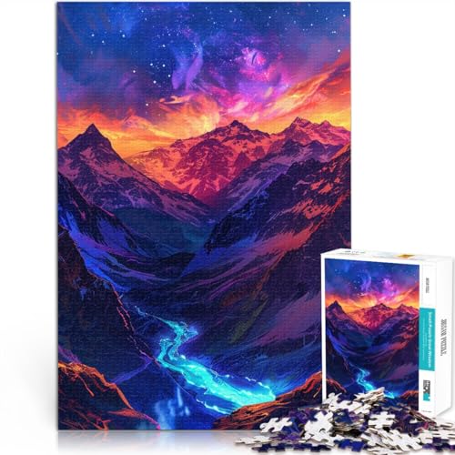 Puzzles für wunderschöne Berglandschaften, 1000 Teile für Erwachsene und Kinder, 50 x 75 cm, Holzbrettpuzzle, Lernspiel, Herausforderungsspielzeug Puzzles für wunderschöne Berglandschaften, 1000 Teile für Erwachsene und Kinder, 50 x 75 cm, Holzbrettpuzzle, Lernspiel, Herausforderungsspielzeug von SYUNFEI