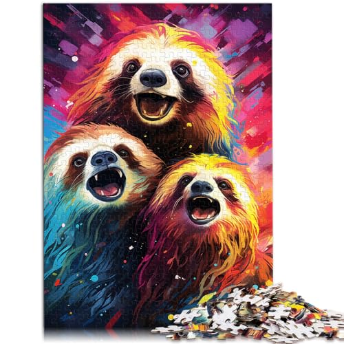 1000-teiliges Puzzle für Erwachsene, Malen, Faultier, Entspannungsspiele, anspruchsvoll, Aber lustig und humorvoll,38x52cm, für 14-Jährige 1000-teiliges Puzzle für Erwachsene, Malen, Faultier, Entspannungsspiele, anspruchsvoll, Aber lustig und humorvoll,38x52cm, für 14-Jährige von SYUNFEI