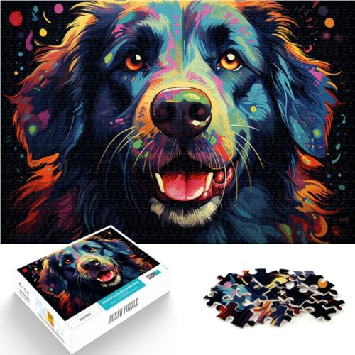 Puzzle 2000 Teile für Erwachsene, buntes Hundegemälde, Stressabbau-Spielzeug, einzigartige Geburtstags, 70 x 100 cm, für 14-Jährige von SYUNFEI