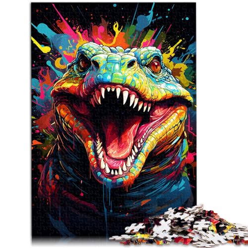 Puzzle 1000 Teile für Erwachsene Krokodil Stressabbau-Spielzeug Hilft dem Gehirn, süchtig machendes Spielzeug zu trainieren, um Geduld zu fördern 14,96 Zoll x 20,47 Zoll von SYUNFEI