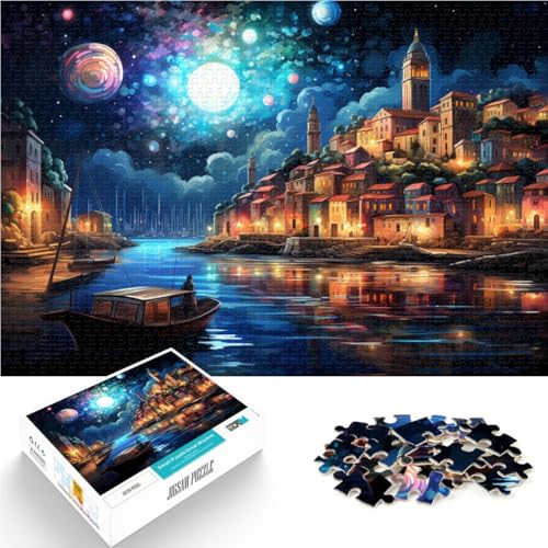 Puzzle für Erwachsene, 1000 Teile, Landschaftskunst, Quizspiel mit vollständig ineinander greifenden, zufällig geformten Teilen, 50 x 75 cm, für Teenager ab 14 Jahren Puzzle für Erwachsene, 1000 Teile, Landschaftskunst, Quizspiel mit vollständig ineinander greifenden, zufällig geformten Teilen, 50 x 75 cm, für Teenager ab 14 Jahren von SYUNFEI