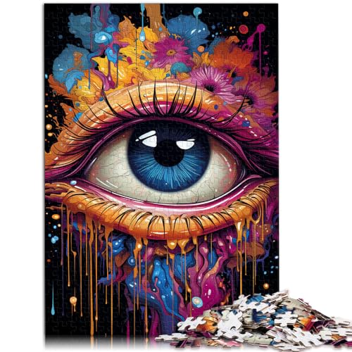 1000-teiliges Puzzle für Erwachsene, Malen, Farbaugen, Handgeschwindigkeitswettbewerb, Lernspiel für Geburtstag, Weihnachten, 10,27 x 14,96 Zoll 1000-teiliges Puzzle für Erwachsene, Malen, Farbaugen, Handgeschwindigkeitswettbewerb, Lernspiel für Geburtstag, Weihnachten, 10,27 x 14,96 Zoll von SYUNFEI