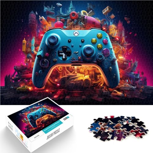1000-teiliges Puzzle für Erwachsene, von Spielcontrollern umgebenes Spielzeug, Quizspiel, Geschenke für Freunde und Familie, 10,27 x 14,96 Zoll, für 14-Jährige 1000-teiliges Puzzle für Erwachsene, von Spielcontrollern umgebenes Spielzeug, Quizspiel, Geschenke für Freunde und Familie, 10,27 x 14,96 Zoll, für 14-Jährige von SYUNFEI