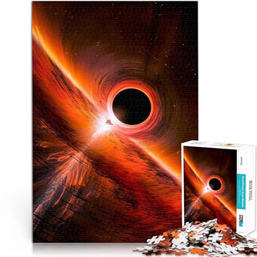 Raumschiff in der Nähe eines schwarzen Lochs Teenager-Puzzles 1000 Teile Herausforderndes Spiel Tolles Geschenk für Spiele 38x26cm von SYUNFEI