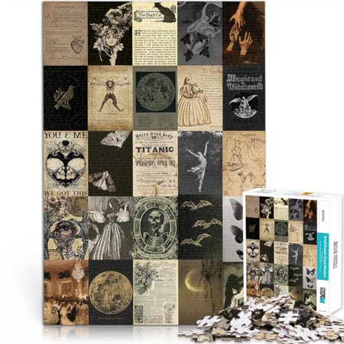 Retro-dunkle Collage Teenager 1000-teiliges Puzzle Stressabbau – Staycation – Zeit totschlagen Tolles Geschenk für Spiele 38x26cm Retro-dunkle Collage Teenager 1000-teiliges Puzzle Stressabbau – Staycation – Zeit totschlagen Tolles Geschenk für Spiele 38x26cm von SYUNFEI