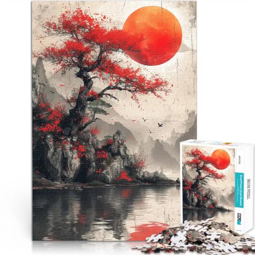 Roter Mond Kirschblüte 1000 Teenager-Teile-Puzzle Trainieren Sie Ihr Gehirn und Ihre Hände Angebot als Geschenk für die ganze Familie 38x26cm Roter Mond Kirschblüte 1000 Teenager-Teile-Puzzle Trainieren Sie Ihr Gehirn und Ihre Hände Angebot als Geschenk für die ganze Familie 38x26cm von SYUNFEI