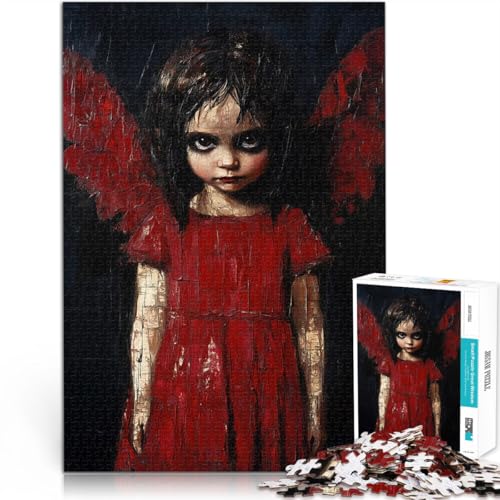 Rotgeflügeltes Mädchen Puzzle 1000 Teile für Erwachsene Spielzeug Lernspiele Stressabbau Lernspiel für Geburtstag, Weihnachten 38x26cm Rotgeflügeltes Mädchen Puzzle 1000 Teile für Erwachsene Spielzeug Lernspiele Stressabbau Lernspiel für Geburtstag, Weihnachten 38x26cm von SYUNFEI