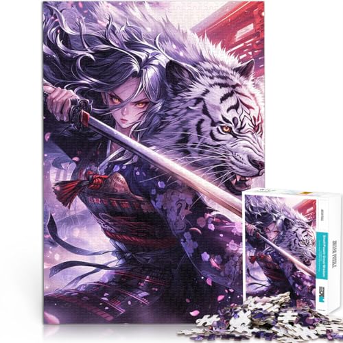 Samurai-Jungfrau Puzzle für Jugendliche 1000 Teile Trainieren Sie Ihr Gehirn und Ihre Hände Lernspiel für Geburtstag, Weihnachten 38x26cm von SYUNFEI