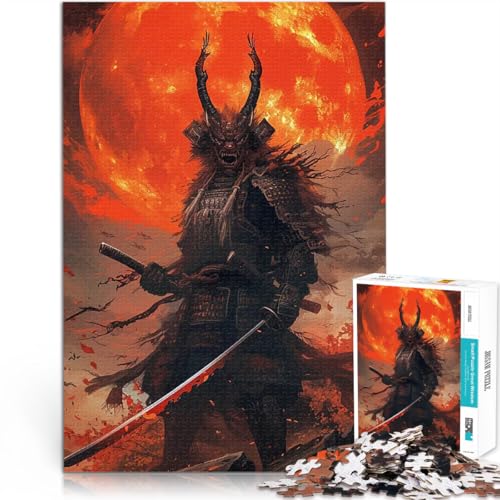 Samurai-Krieger Japanisch 1000-teiliges Puzzle für Teenager Intellektuelles Spiel Wanddekoration Einzigartige Geburtstags 38x26cm von SYUNFEI