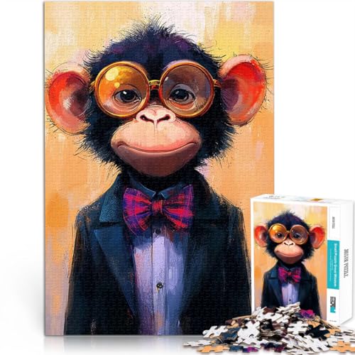 Schimpanse in Anzug und Brille 2000-Teile-Puzzle für Erwachsene Familienspiel für und Wunschliste mit dem Weihnachtsmann 70x100cm Schimpanse in Anzug und Brille 2000-Teile-Puzzle für Erwachsene Familienspiel für und Wunschliste mit dem Weihnachtsmann 70x100cm von SYUNFEI