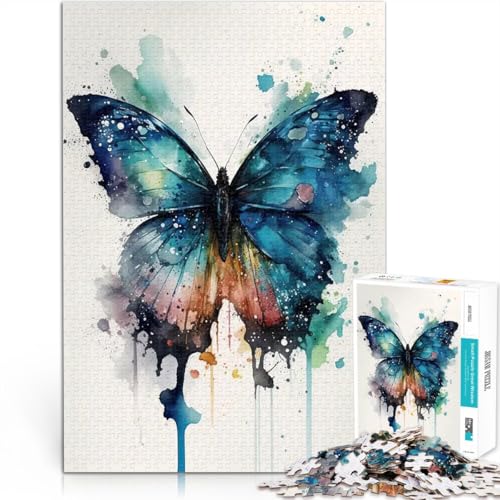 Schmetterling Aquarell Puzzle für Jugendliche 2000 Teile Pädagogisches Spielzeug zum Stressabbau Heimdekoration 70x100cm von SYUNFEI