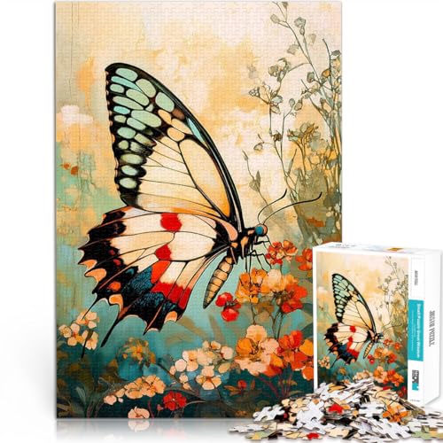Schmetterling auf Blumen Puzzle für Erwachsene 2000 Teile Pädagogisches Spielzeug zum Stressabbau Wanddekoration 70x100cm von SYUNFEI