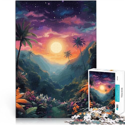 Schöne Blaue Nacht 2000-Teile-Puzzle für Erwachsene lustige Spiele für die ganze Familie Geeignet für die Schreibtischdekoration 70x100cm von SYUNFEI