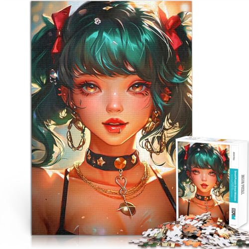 Schönes süßes Anime-Mädchen 2000-teilige Puzzles für Erwachsene Lernspielzeug Lustige Aktivitäten für zu Hause, Geburtstagsgeschenk, Reisegeschenk, 70x100cm von SYUNFEI