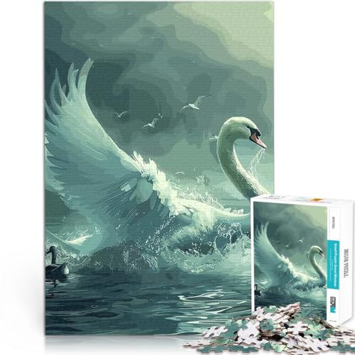 Schwanenmythologie Puzzle für Jugendliche 1000 Teile Geschenke zum Suchbegriff: Herausfordernde Spiele Geschenkideen 38x26cm von SYUNFEI