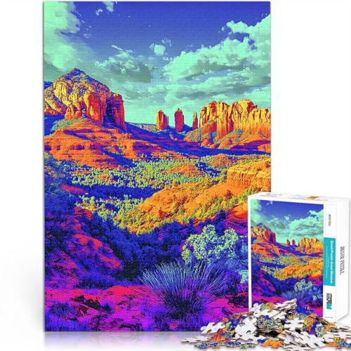 Sedonas Vortexes Arizona Malerei Kunst 1000-teilige Puzzles für Erwachsene Denkspiel Lustige Aktivitäten für zu Hause, Geburtstagsgeschenk, Reisegeschenk, 38x26cm Sedonas Vortexes Arizona Malerei Kunst 1000-teilige Puzzles für Erwachsene Denkspiel Lustige Aktivitäten für zu Hause, Geburtstagsgeschenk, Reisegeschenk, 38x26cm von SYUNFEI