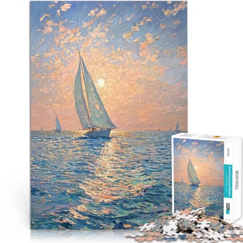 Segelboote bei Sonnenuntergang Teenager 1000-teiliges Puzzle Quizspiel Jedes Stück ist einzigartig – Anspruchsvolles Familienspiel 38x26cm Segelboote bei Sonnenuntergang Teenager 1000-teiliges Puzzle Quizspiel Jedes Stück ist einzigartig – Anspruchsvolles Familienspiel 38x26cm von SYUNFEI